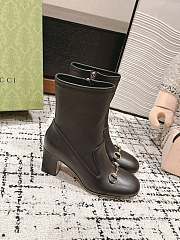 Fortok Gucci Horsebit Ankle Boot Black - 1