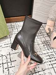 Fortok Gucci Horsebit Ankle Boot Black - 6