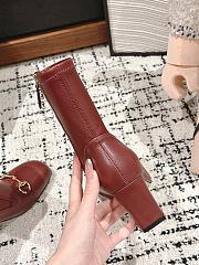 Fortok Gucci Horsebit Ankle Boot Burgundy - 2