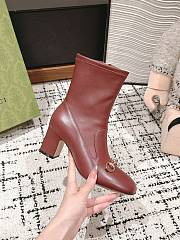 Fortok Gucci Horsebit Ankle Boot Burgundy - 3