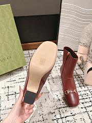 Fortok Gucci Horsebit Ankle Boot Burgundy - 4