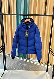 Fortok Moncler Arcesaz Hooded Short Down Jacket Blue - 1