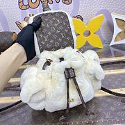 Fortok Louis Vuitton Nano Teddy Backpack Cream M11919 25x16.5x13cm - 6