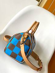Fortok Louis Vuitton Speedy 25 Bandoulière Damier Pop Blue N40585 25x15x15cm - 6