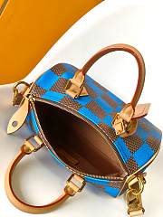 Fortok Louis Vuitton Speedy 25 Bandoulière Damier Pop Blue N40585 25x15x15cm - 3