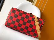 Fortok Louis Vuitton Speedy 25 Bandoulière Damier Pop Red 25x15x15cm - 4