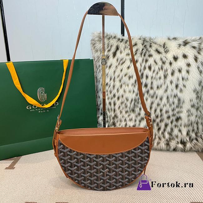Fortok Goyard Hirondelle Bag Tan & Black 25x17x6cm - 1