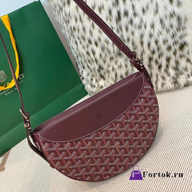 Fortok Goyard Hirondelle Bag Burgundy 25x17x6cm - 1