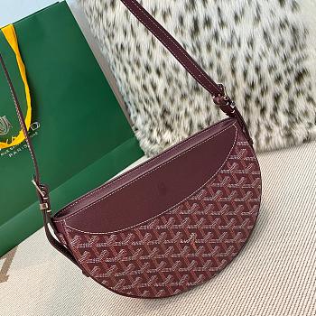 Fortok Goyard Hirondelle Bag Burgundy 25x17x6cm