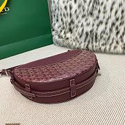 Fortok Goyard Hirondelle Bag Burgundy 25x17x6cm - 6