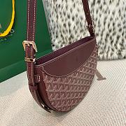 Fortok Goyard Hirondelle Bag Burgundy 25x17x6cm - 3