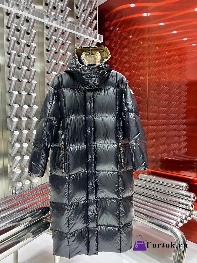 Fortok Moncler Long Down Jacket Black & Brown - 1