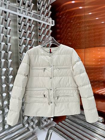 Fortok Moncler Echione White Down Jacket With Print