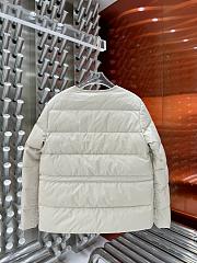Fortok Moncler Echione White Down Jacket With Print - 5