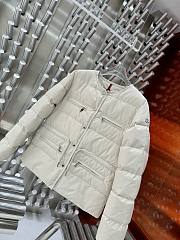 Fortok Moncler Echione White Down Jacket With Print - 2