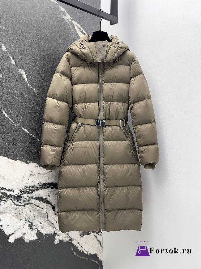 Fortok Burberry 24SS Hooded Long Down Jacket Brown - 1