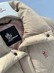 Fortok Moncler 24FW Drawstring Leather Label Stand Collar Down Vest Beige - 6