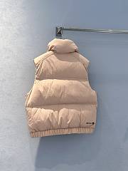 Fortok Moncler 24FW Drawstring Leather Label Stand Collar Down Vest Pink - 6