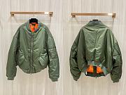 Fortok Balenciaga Army Green Flight Jacket Cotton Bomber Coat - 6