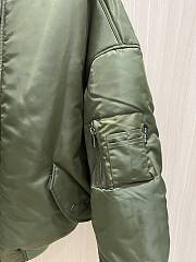 Fortok Balenciaga Army Green Flight Jacket Cotton Bomber Coat - 3