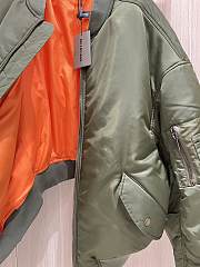 Fortok Balenciaga Army Green Flight Jacket Cotton Bomber Coat - 2