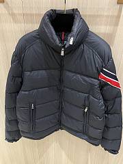 Fortok Moncler Tricolor Webbing Down Jacket Black - 2
