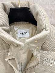 Fortok Miu Miu Corduroy Down Jacket Beige - 6