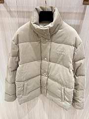 Fortok Miu Miu Corduroy Down Jacket Beige - 5