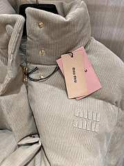 Fortok Miu Miu Corduroy Down Jacket Beige - 4