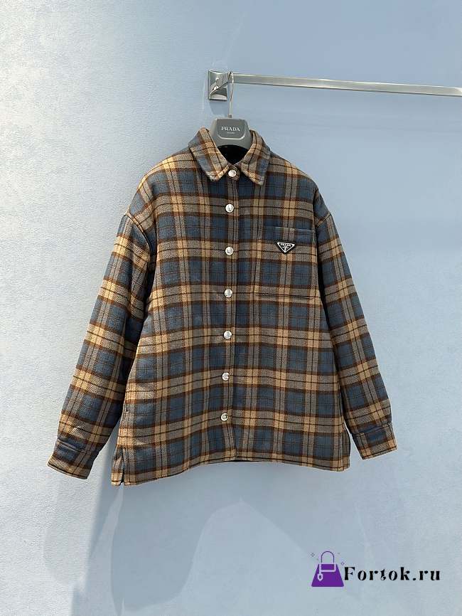 Fortok Prada Plaid Wool Blend Jacket  - 1