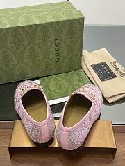 Fortok Gucci Jordaan Multi-faceted Crystal Diamond Loafers Pink - 3