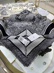 Fortok Dior Jungle Animals Cashmere Square Scarf Grey 140x140cm - 3