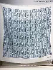 Fortok Dior Miss Dior Letter Graffiti Scarf White & Blue 140x140cm - 5