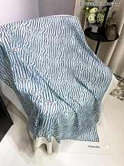Fortok Dior Miss Dior Letter Graffiti Scarf White & Blue 140x140cm - 6