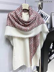 Fortok Dior Miss Dior Letter Graffiti Scarf White & Pink 140x140cm - 6