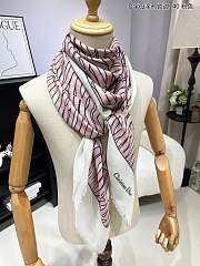 Fortok Dior Miss Dior Letter Graffiti Scarf White & Pink 140x140cm - 2
