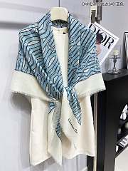 Fortok Dior Miss Dior Letter Graffiti Scarf White & Blue 140x140cm - 2