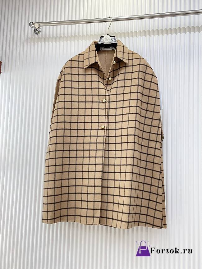 Fortok Dior Double-faced Cashmere Cape Beige 82cm - 1