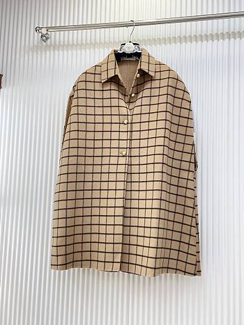 Fortok Dior Double-faced Cashmere Cape Beige 82cm