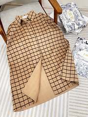 Fortok Dior Double-faced Cashmere Cape Beige 82cm - 4