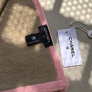 Fortok Chanel Wavy Crochet Cashmere Scarf Brown & Pink 180×60cm - 2