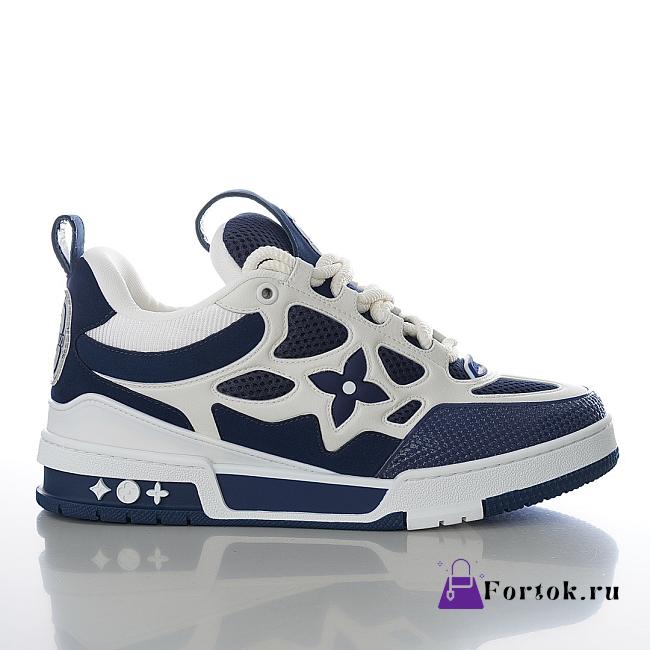 Fortok Louis Vuitton Skate Sneakers Blue & White - 1
