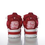 Fortok Louis Vuitton Skate Sneakers Red & White - 6