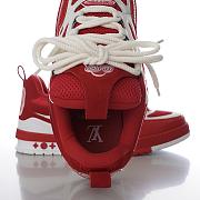 Fortok Louis Vuitton Skate Sneakers Red & White - 5
