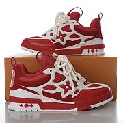 Fortok Louis Vuitton Skate Sneakers Red & White - 4