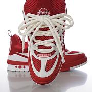 Fortok Louis Vuitton Skate Sneakers Red & White - 3