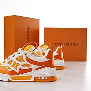Fortok Louis Vuitton Skate Sneakers Orange & White - 5