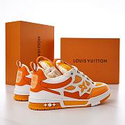 Fortok Louis Vuitton Skate Sneakers Orange & White - 4