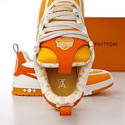 Fortok Louis Vuitton Skate Sneakers Orange & White - 3