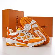 Fortok Louis Vuitton Skate Sneakers Orange & White - 2